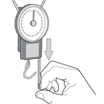 Ручные подвесные пружинные весы VOREL до 32кг с рулеткой 1м., фото , изображение 2 | SNABZHENIE.com.ua