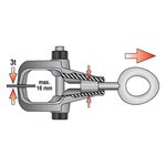Зажим для листового металла YATO, тип С, 142 мм, ширина 16 мм, фото , изображение 2 | SNABZHENIE.com.ua