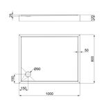 Душевой поддон Qtap Tern 100x80 см с сифоном, фото , изображение 2 | SNABZHENIE.com.ua