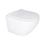 Унитаз подвесной Qtap Jay Ultra Quiet, сиденье Slim Duroplast, 485x360 мм, белый, фото  | SNABZHENIE.com.ua