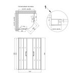 Душевая кабина Qtap Taurus CRM1011AC6 100х100 см, стекло Clear 6 мм., фото , изображение 2 | SNABZHENIE.com.ua
