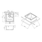 Кухонная мойка Lidz 460x515/200 BLA-03, фото , изображение 2 | SNABZHENIE.com.ua
