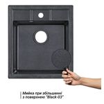Кухонная мойка Lidz 460x515/200 BLA-03, фото , изображение 3 | SNABZHENIE.com.ua