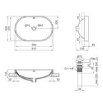 Раковина Qtap Leo 590x400x170 White с донным клапаном, фото , изображение 2 | SNABZHENIE.com.ua