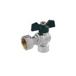 Кран шаровой угловой 1/2" с накидной гайкой STA LB PN40, никель, фото  | SNABZHENIE.com.ua