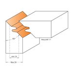 Фреза CMT для сращивания угловых соединений 140x26 мм, 35 мм, фото , изображение 3 | SNABZHENIE.com.ua