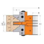 Фреза для дверної обв'язки з 3-х частин 132 мм, посадкове 30 мм CMT (694.015.30), фото , зображення 2 | SNABZHENIE.com.ua
