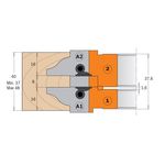 Фреза для дверної обв'язки з 3-х частин 132 мм, посадкове 30 мм CMT (694.015.30), фото , зображення 3 | SNABZHENIE.com.ua
