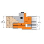 Фреза для дверної обв'язки з 3-х частин 132 мм, посадкове 30 мм CMT (694.015.30), фото , зображення 4 | SNABZHENIE.com.ua