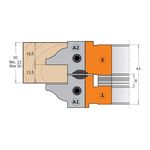 Фреза для дверної обв'язки з 3-х частин 132 мм, посадкове 30 мм CMT (694.015.30), фото , зображення 5 | SNABZHENIE.com.ua