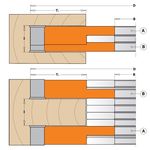 Фреза пазовая регулируемая 150x28 мм, посадка 35 мм CMT (694.021.35), фото , изображение 2 | SNABZHENIE.com.ua