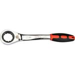 Ключ накидний вигнутий YATO M30 з тріщаткою, прогумована ручка, фото  | SNABZHENIE.com.ua