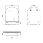 Зеркало Lidz Anny 425х575 с полочкой, прямоугольное, дугообразное, фото , изображение 2 | SNABZHENIE.com.ua