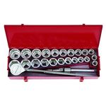 Набор головок 3/4" 25 ед. 12+6-гранные, дюймовые и метрические 22-50мм, фото  | SNABZHENIE.com.ua