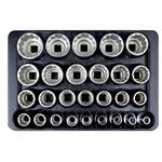 Набор торцевых головок 1/2" 8-36мм, 27 предметов, 12-гранн., фото  | SNABZHENIE.com.ua