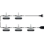 Прожектори SMD-діодні 5 шт. з гачками STHOR 230V по 6 Вт 600 Lm 105х65 мм сполучені провід l= 15,4м, фото  | SNABZHENIE.com.ua