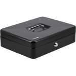 Скринька для грошей з замком (2 ключі) VOREL чорна, 300х 240х 90 мм, фото  | SNABZHENIE.com.ua