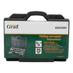 Набор торцевых насадок 3/8" 25шт в кейсе GRAD (6003085), фото , изображение 5 | SNABZHENIE.com.ua Набор торцевых насадок 3/8" 25шт в кейсе GRAD (6003085), фото , изображение 5 | SNABZHENIE.com.ua