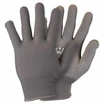 Перчатки трикотажные с ПВХ покрытием Микроточка серые SIGMA 12 пар, фото  | SNABZHENIE.com.ua