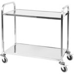 Обслуживающий стол на 4-х колесах, 2 полки, 95х50х95 см YG-09095, фото  | SNABZHENIE.com.ua