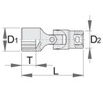 Головка торцевая с шарниром UNIOR 16, фото  | SNABZHENIE.com.ua