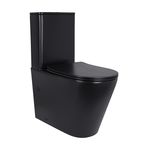 Унитаз напольный Qtap Scorpio Ultra Quiet безободковый с сиденьем Soft-Close матовый черный, фото  | SNABZHENIE.com.ua