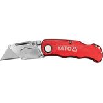 Нож складной с трапециевидным лезвием YATO (YT-7532), фото , изображение 3 | SNABZHENIE.com.ua