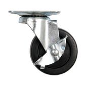 Колесо до візка поліпропіленове &Oslash;=65мм, b=23мм VOREL з обертовою опорою і гальмом; h=84мм, навантаження-30кг, фото  | SNABZHENIE.com.ua