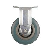 Колесо до візка &Oslash;=100мм, b=26 мм VOREL; сіра гума, зі штивною опорою; h=134 мм, навантаження - 45 кг, фото  | SNABZHENIE.com.ua