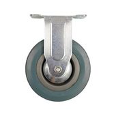 Колесо до візка &Oslash;=125 мм, b=27 мм VOREL; сіра гума, зі штивною опорою; h=161 мм, навантаження - 50 кг, фото  | SNABZHENIE.com.ua