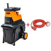 GTM Подрібнювач садовий MS2800/45 KIT, 220В, 2800Вт, гілки до 45мм, фреза, контейнер 55л + подовжувач 10м помаранч., фото  | SNABZHENIE.com.ua