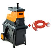 GTM Подрібнювач садовий MS2800/45 KIT, 220В, 2800Вт, гілки до 45мм, фреза, контейнер 55л + подовжувач 10м помаранч., фото , изображение 2 | SNABZHENIE.com.ua