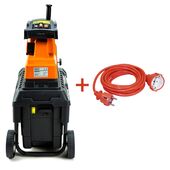 GTM Подрібнювач садовий MS2800/45 KIT, 220В, 2800Вт, гілки до 45мм, фреза, контейнер 55л + подовжувач 10м помаранч., фото , изображение 3 | SNABZHENIE.com.ua