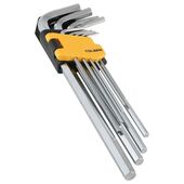 Tolsen Ключі шестигранні, набір 9шт, подовжені, довгі, кулястий наконечник, 1.5-10мм, CrV, фото , зображення 3 | SNABZHENIE.com.ua