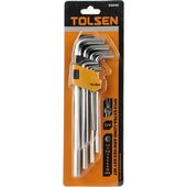Tolsen Ключі шестигранні, набір 9шт, подовжені, довгі, кулястий наконечник, 1.5-10мм, CrV, фото , зображення 4 | SNABZHENIE.com.ua