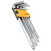 Tolsen Ключі шестигранні, набір 9шт, кулястий наконечник, CrV, 1.5-10мм, фото , зображення 3 | SNABZHENIE.com.ua