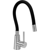 Змішувач води FALA "FLEXIBLE STEELY" для раковини з гнучкою чорною лійкою [10], фото  | SNABZHENIE.com.ua