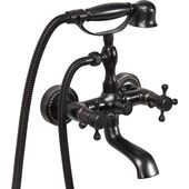 Змішувач води FALA для ванни і душу "RETRO BLACK 1" з 2-ма вентлями [12], фото  | SNABZHENIE.com.ua