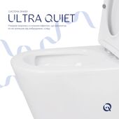 Унитаз напольный Qtap Swan Eco Ultra Quiet с сидением Soft-close 640x360x835 мм QTSWA27W48748 White, фото , зображення 4 | SNABZHENIE.com.ua