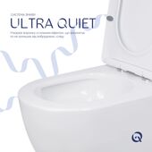 Унитаз напольный Qtap Jay Eco Ultra Quiet с сидением Soft-close 640x360x835 мм QTJAY27W48749 White, фото , зображення 5 | SNABZHENIE.com.ua