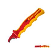 Ніж для знімання ізоляціі, з гачкоподібним лезом NWS L=190 мм, ізольований 1000 V, фото  | SNABZHENIE.com.ua