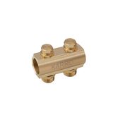 Коллектор Karro 2 выхода 1 с отсечным вентилем, латунный KR-1012U, фото  | SNABZHENIE.com.ua