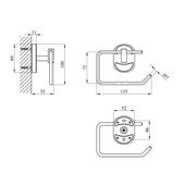 Держатель для туалетной бумаги Kroner KRM Elbe, фото , изображение 2 | SNABZHENIE.com.ua