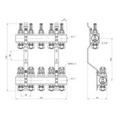 Коллектор Karro на 5 выходов с евроконусами, хромированный, фото , изображение 2 | SNABZHENIE.com.ua