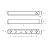 Коллектор Karro на 6 выходов 1х1/2 РВ, нержавеющая сталь KR-1003, фото , изображение 2 | SNABZHENIE.com.ua