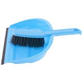 Набор совков с кромкой 330x235 мм и щеткой Elfe, голубой, фото  | SNABZHENIE.com.ua