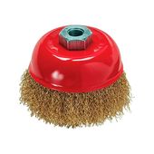 Щетка чашечная 100 мм М14, латунная проволока MATRIX, фото  | SNABZHENIE.com.ua