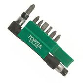 Набір біт 1/4 з Г-перехідником, 8 шт. TOPTUL GAAL0802, фото  | SNABZHENIE.com.ua