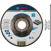 Круг обдирочный 125x6.0 мм выпуклый по металлу Expert BOSCH, фото , изображение 2 | SNABZHENIE.com.ua