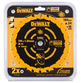 Диск пильный DeWALT 184x16 мм, 40 зубьев, 1,65 мм, WZ, +18&deg;, фото , изображение 2 | SNABZHENIE.com.ua